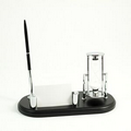 Pen Stand w/ Sand Timer & Card Holder